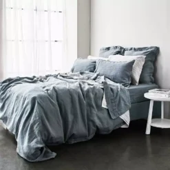 Antwerp Linen Fitted Sheet - Cloud -Interior Sales Store 1117255153 d 1