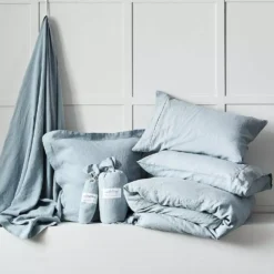 Antwerp Linen Quilt Cover - Cloud -Interior Sales Store 1117255188 c