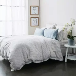 Antwerp Linen Quilt Cover - Charcoal & White 7 Antwerp Linen Quilt Cover - Charcoal & White -Interior Sales Store 1117256304 d 1