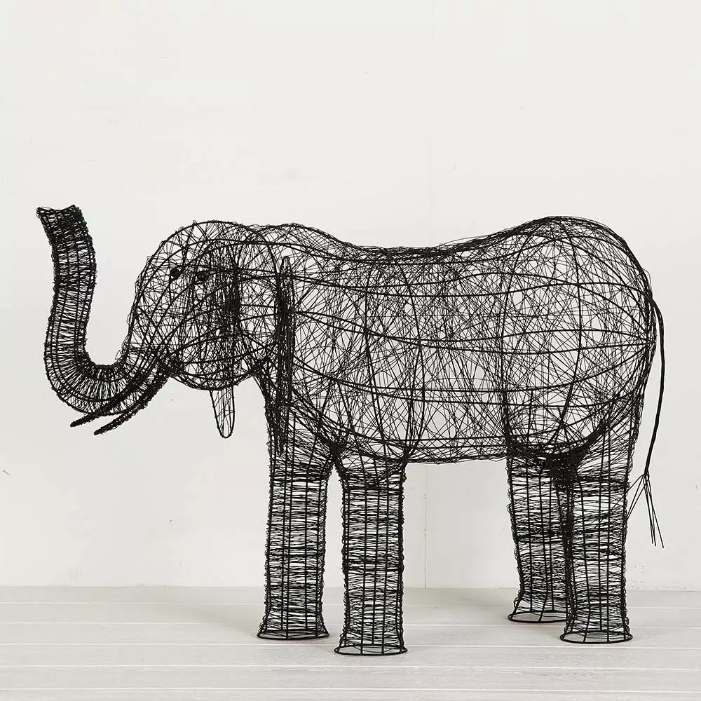 Wire Elephant Sculpture 1 Wire Elephant Sculpture