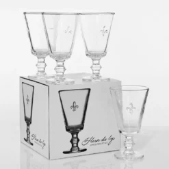 Fleur De Lys Goblet 4 Pack -Interior Sales Store 3040022 e