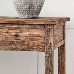 4 Drawer Elm Sofa Table -Interior Sales Store 5657 F